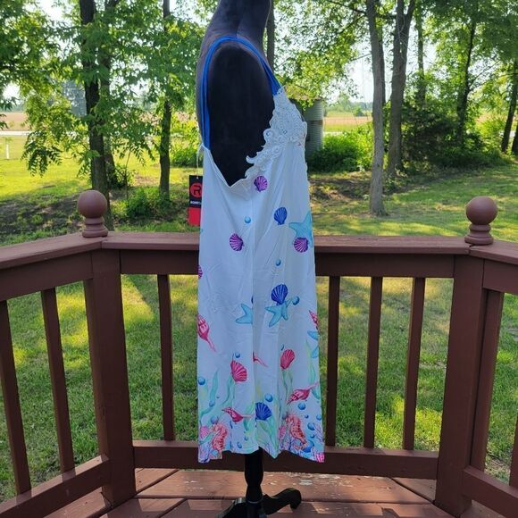 Rosegal Ladies Sleep Dress Cami Corals Double Strap Lace Trim Multicolor 0XL NWT - Picture 5 of 12